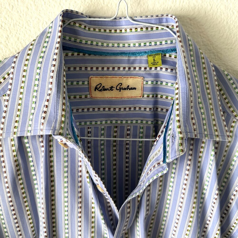 Robert Graham - Long Sleeved Button Up Shirt - Tailored Fit - Size L